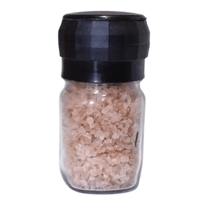 Pienk Himalaja sout in glas soutmeul – Pink Himalayan salt in glass grinder – 300g