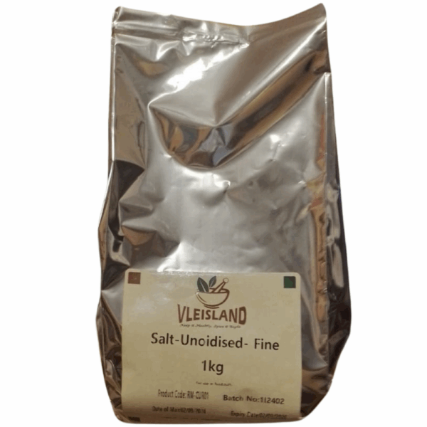 Fine non-iodised sea salt – fyn nie-gejodeerde see sout sakkie